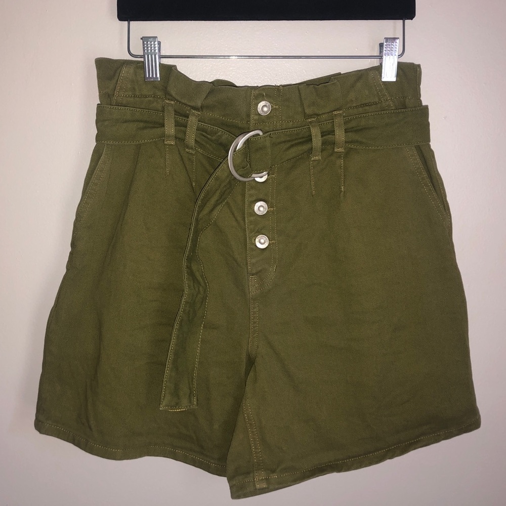 Free People Utility Shorts Olive Green Size 6